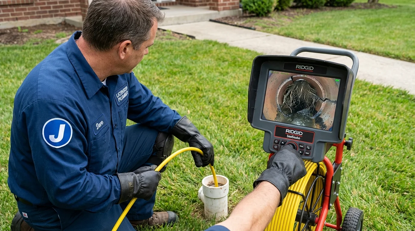 Sewer camera inspection being performed by Johns Plumbing LLC in Glendora